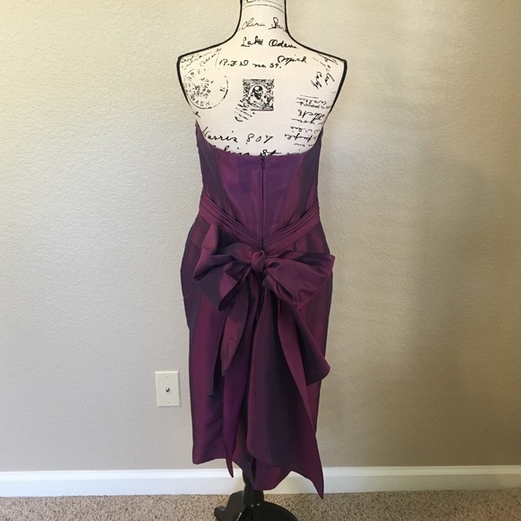 stunning iridescent purple dress w giant bow back - Picture 3 of 4